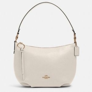 Coach Skylar Ivory Pebbled Leather Hobo Shoulder Crossbody Bag Purse